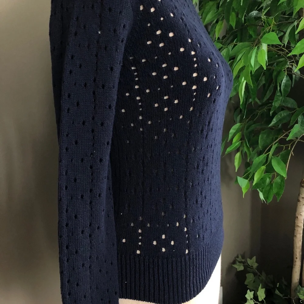 NWT‎ J. Crew Allover Pointelle Crewneck Sweater XXS